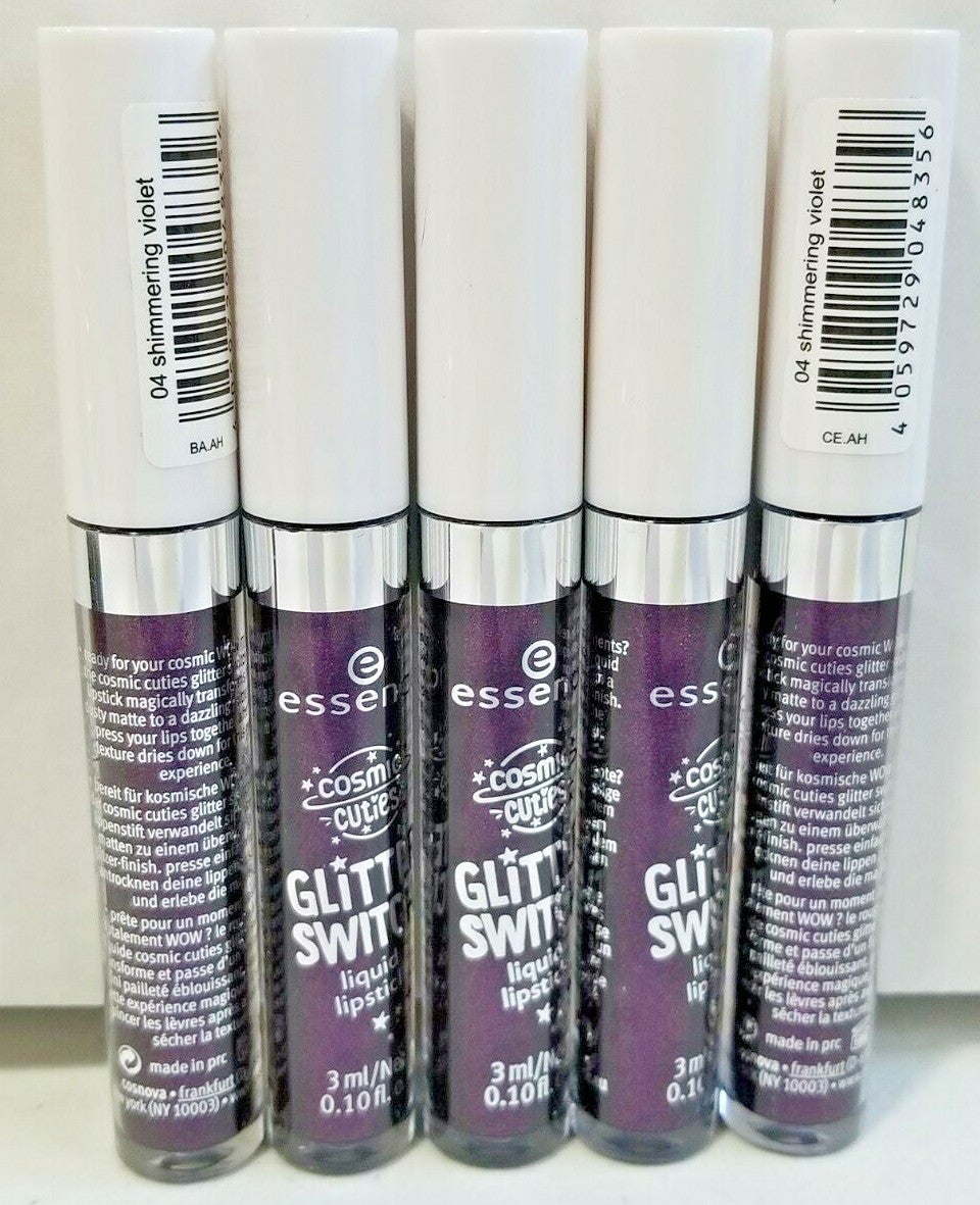 Cosmetic Glitter Liquid Lipstick - Shimmering Violet, Long-Lasting, 5ml