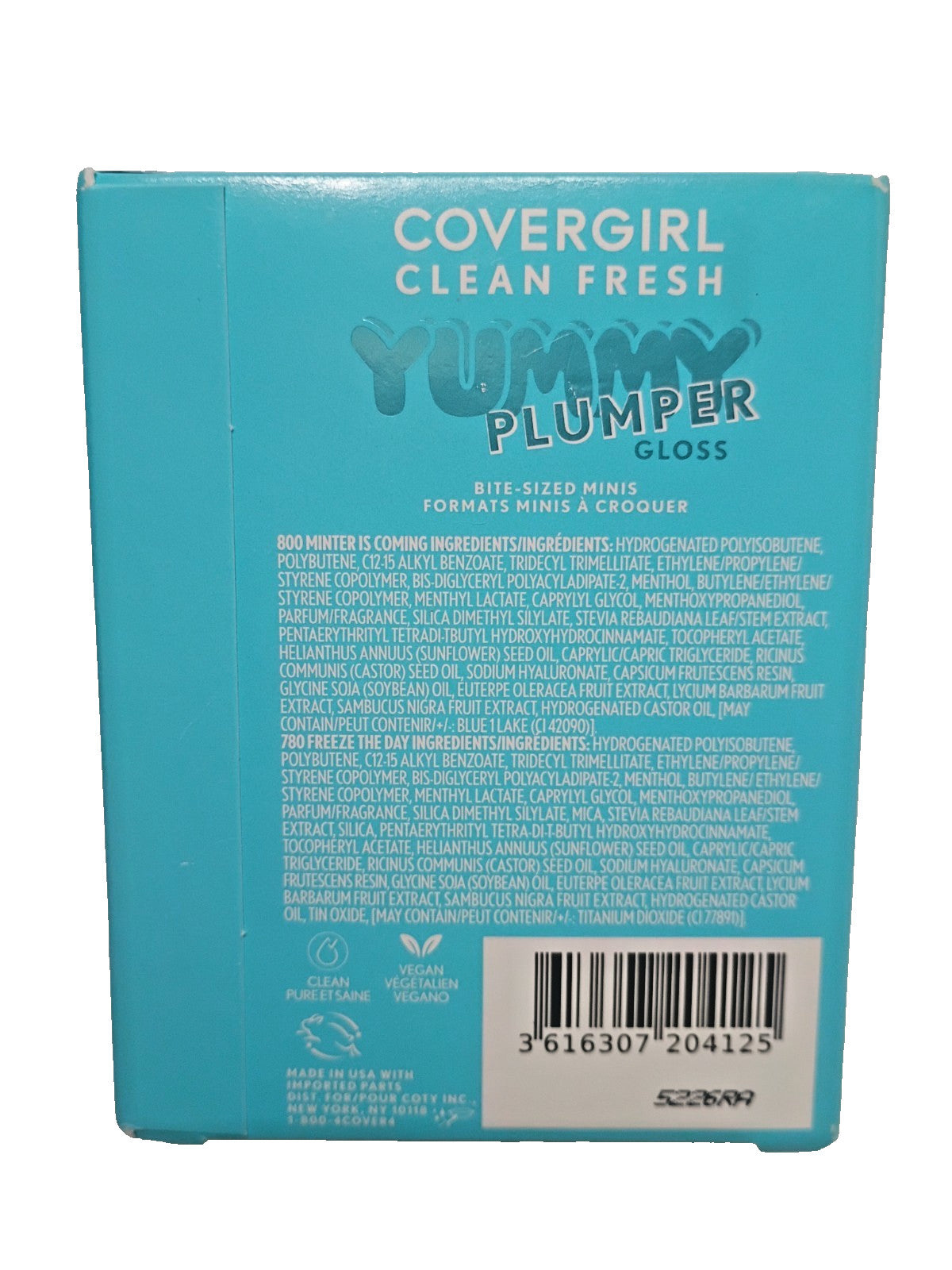 Covergirl Yummy Bites Clear Fresh Lip Plumper Gloss Set - Vegan Mint