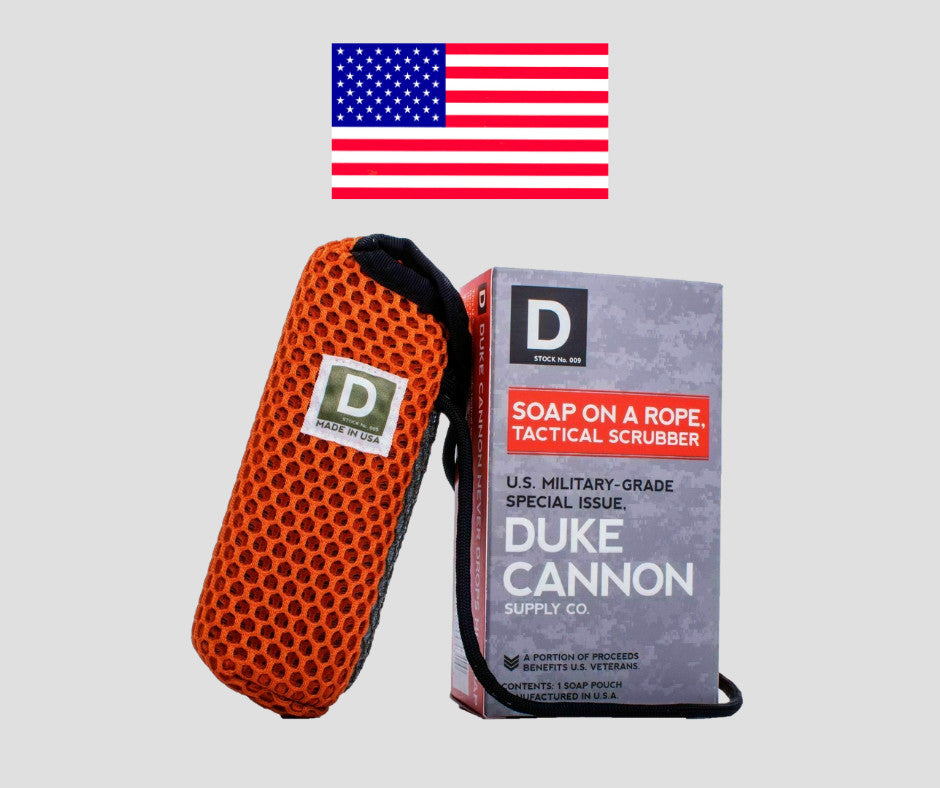 Duke Cannon Soap on a Rope Tactical Scrubber Men's Grooming Benefits