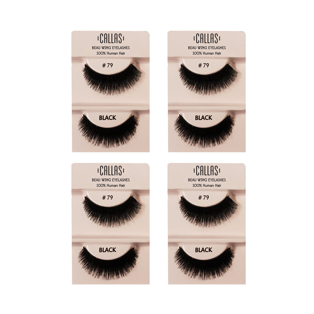 False Eyelashes Set - 4 Pairs Thick Natural Look for Any Occasion