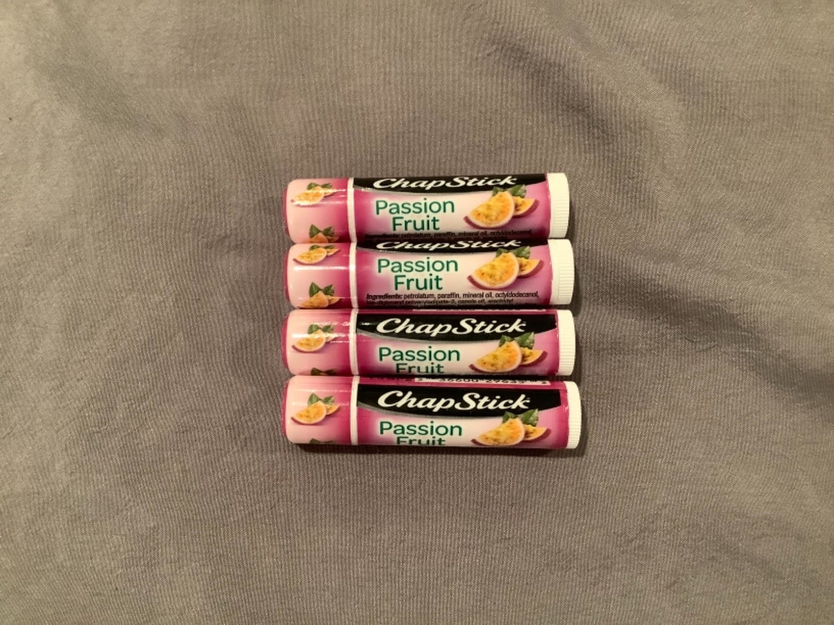 4 Pack Sealed Passion Fruit Lip Balm Tubes - 0.15 Oz Each