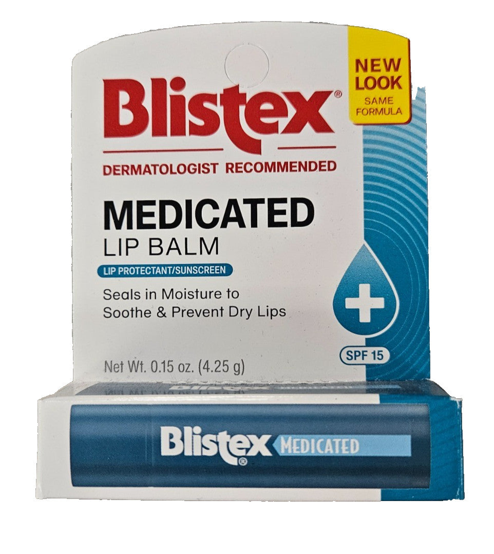 Medicated Lip Balm Stick with Active Ingredients - 0.15oz