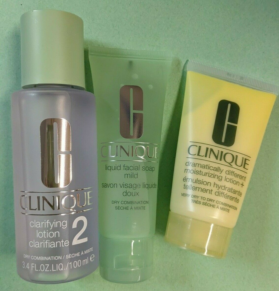 Clinique 3-Step Skincare Set for Normal & Combination Skin - Travel & Full Sizes