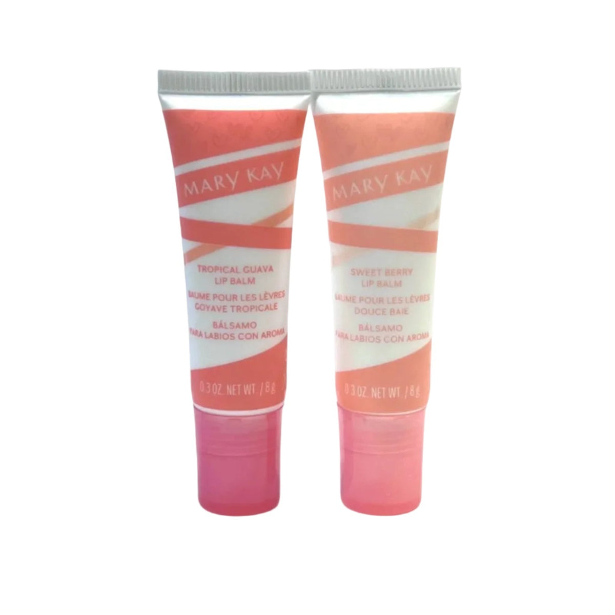 Limited Edition Lip Balm Set - Sweet Berry & Tropical Guava, Hydrating, Full Size