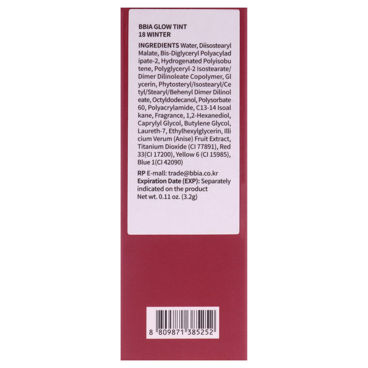 BBIA Glow Tint 18 Winter – Lip Tint, 0.11 oz, 2 Pack