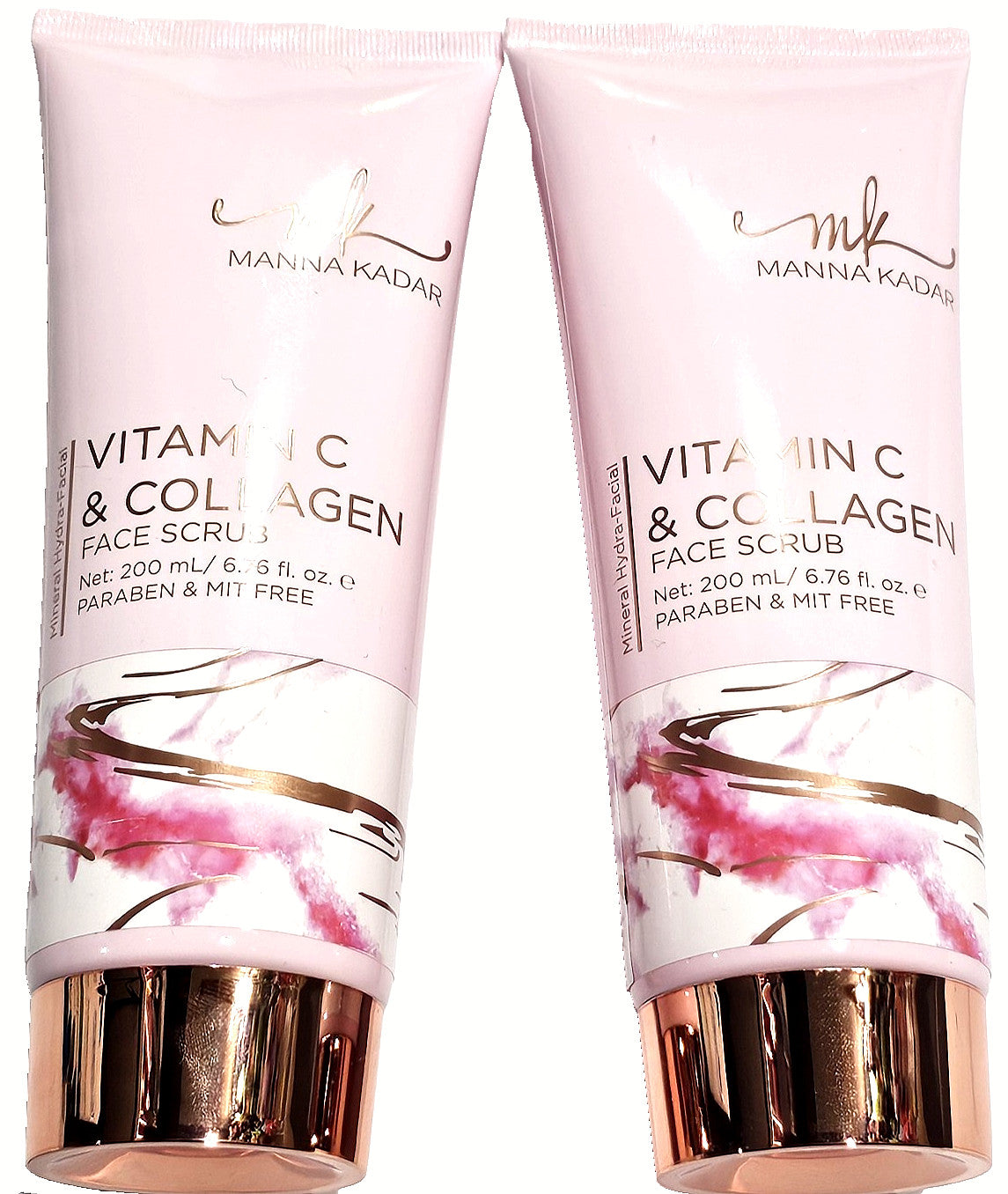 2 Pack Mk Manna Kadar Vitamin C & Collagen Face Scrub Paraben Mit