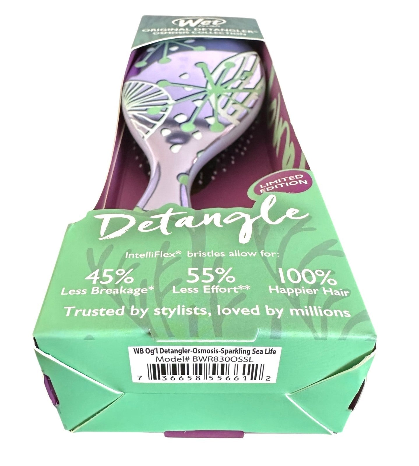 Wet Brush Detangler Hair Brush for All Hair Types - Sea Life Sparkling