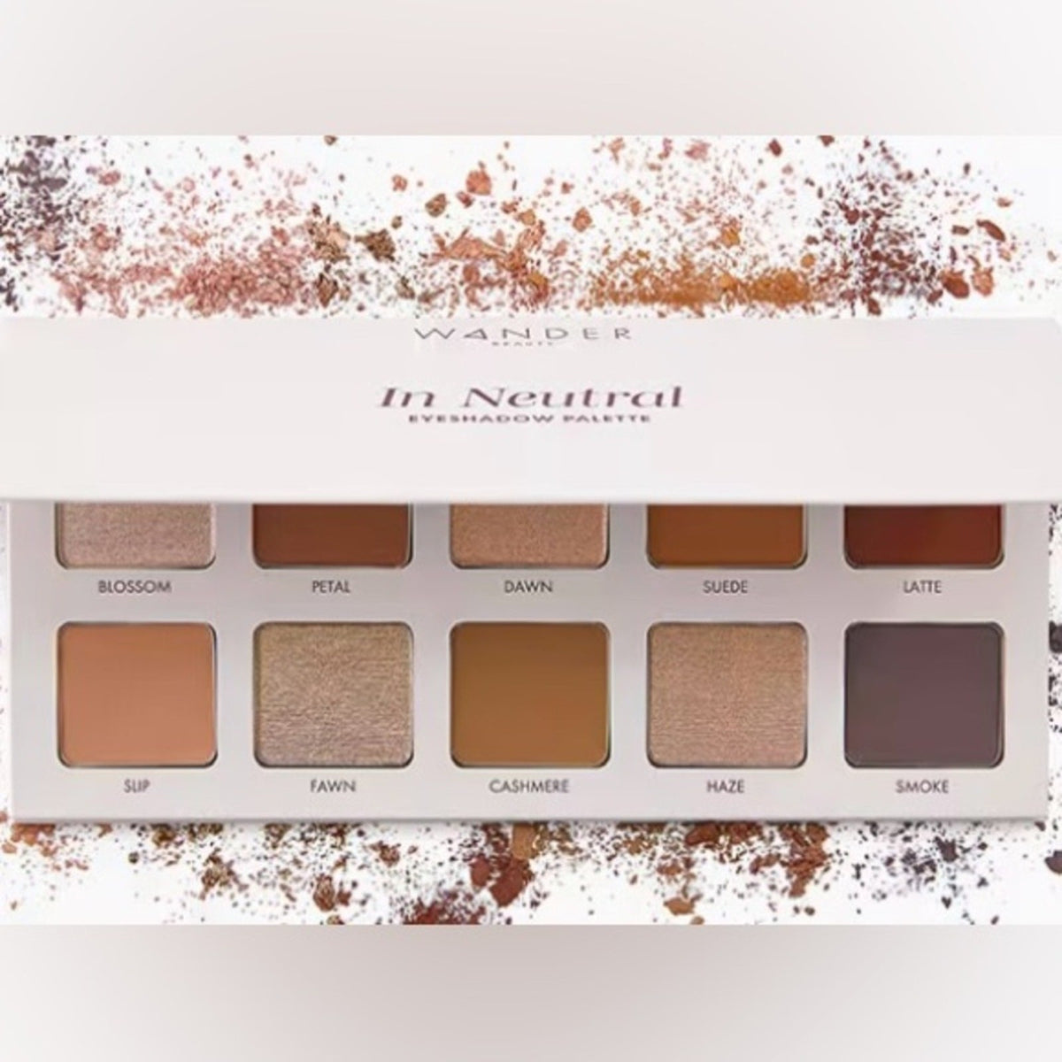 Neutral Eyeshadow Palette with Cream and Brown Shades - Versatile Makeup for Eyes