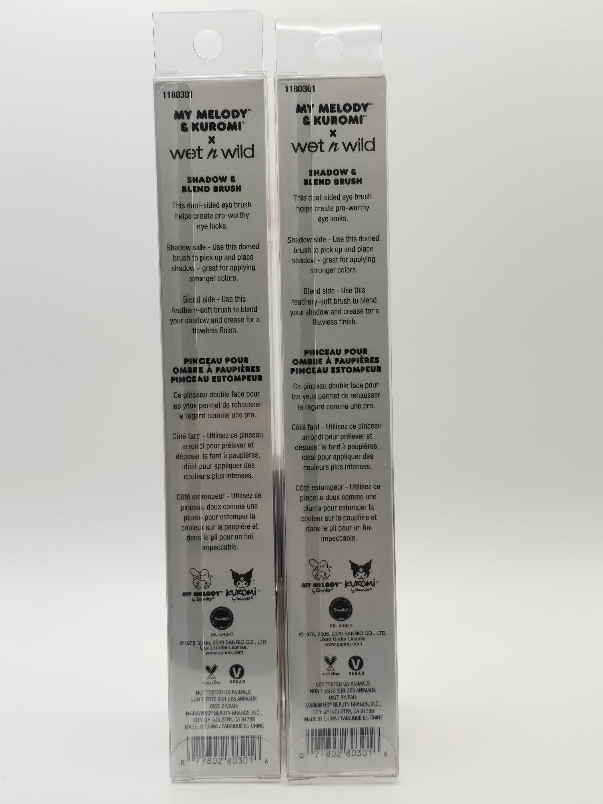 Limited Edition My Melody & Kuromi Makeup Brush Set - Shadow & Blend Tools