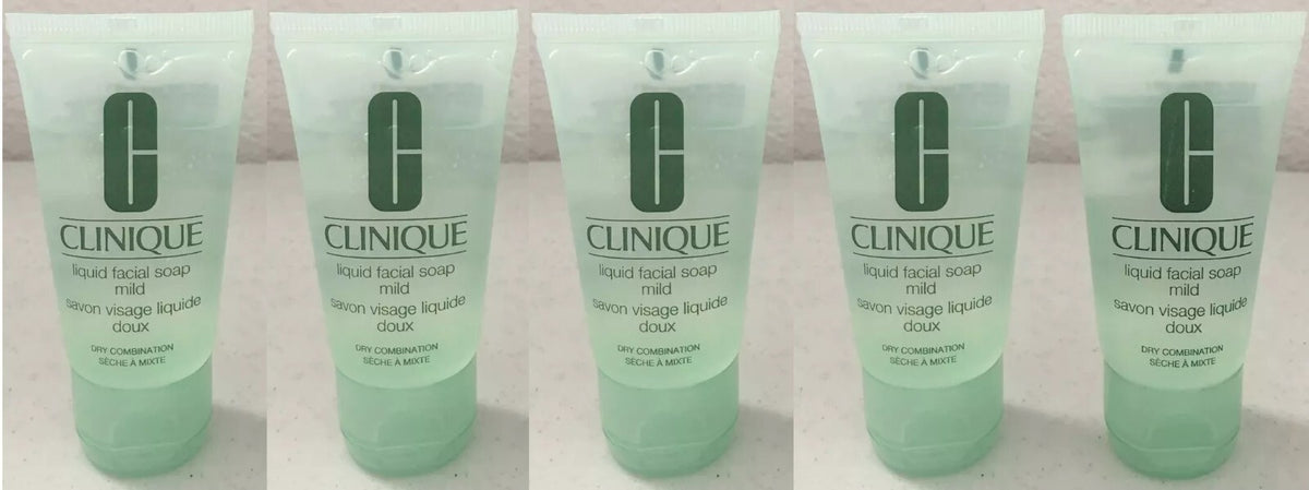 Set of 5 Mild Liquid Facial Cleansers for Dry & Combination Skin - 1 oz