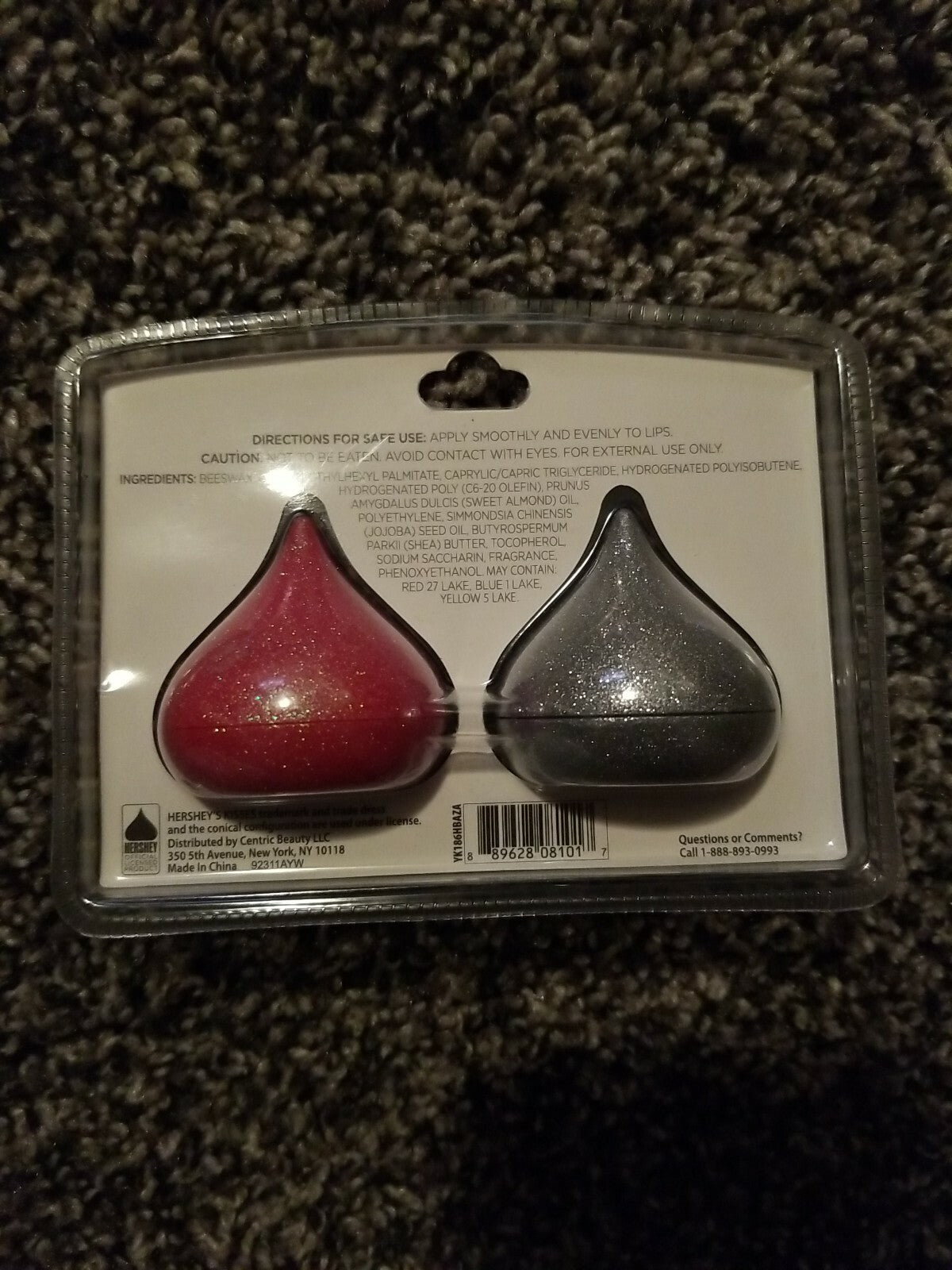 Holiday Hersheys Kisses Shaped Lip Balm Set Cookies and Candy Cane Flavors
