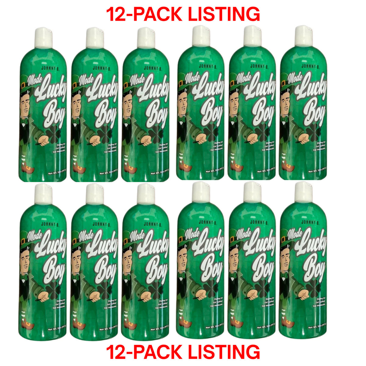 Alcohol-Free Water Soluble Hair Gel 32oz Bottle - Pack of 12