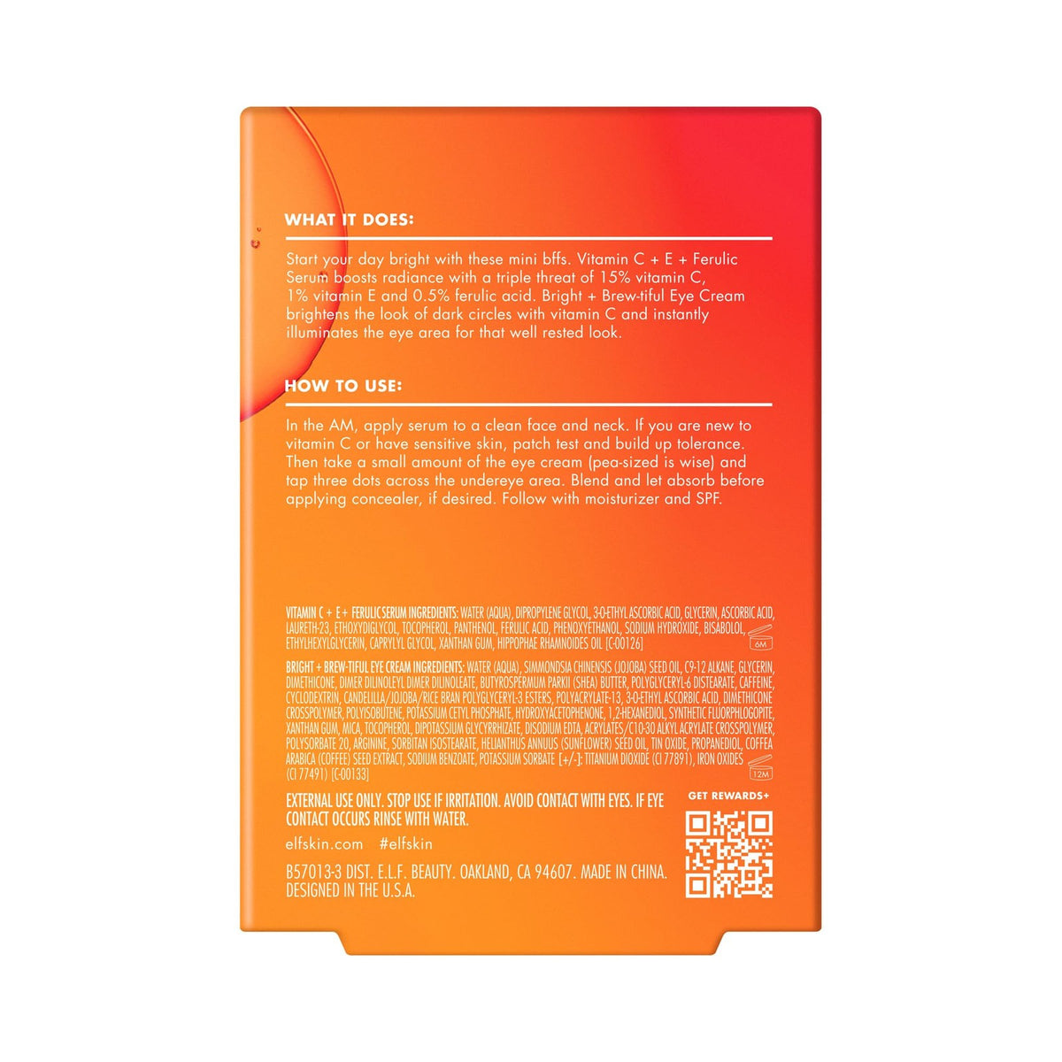 e.l.f. Skin Brightening Besties Duo Travel Skincare Set - Mini Orange