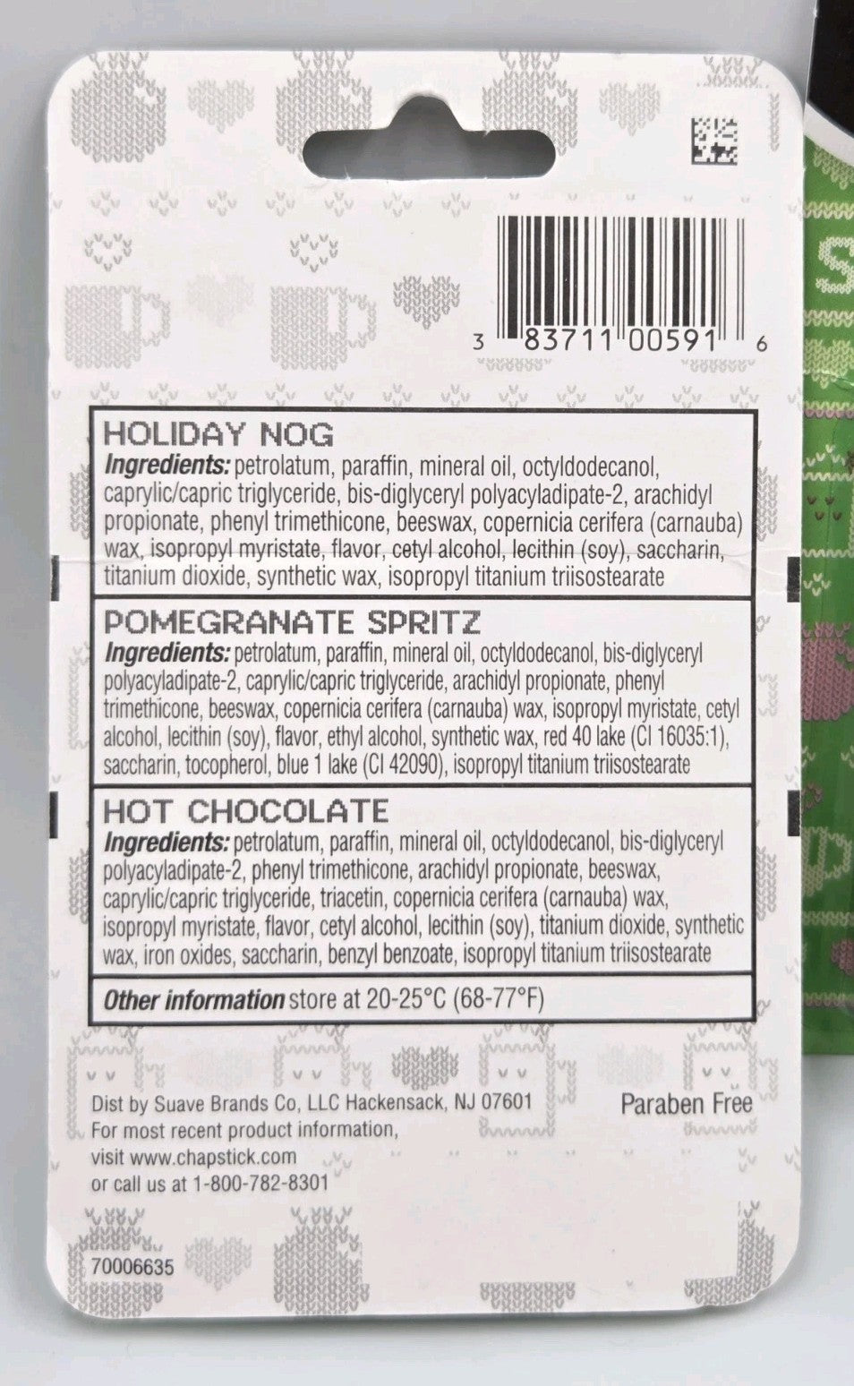 Lip Care Set 3 Pack Sips & Snuggles Hot Chocolate Pomegranate
