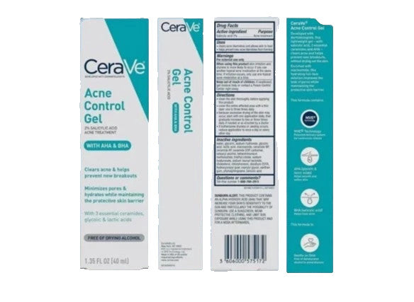 Cerave Acne Control Gel 1.35 oz - Pack of 4