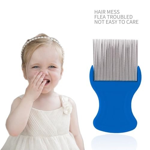 9 Pcs Lice & Flea Combs Set - Double Sided Fine Tooth Hair & Pet Flea Comb