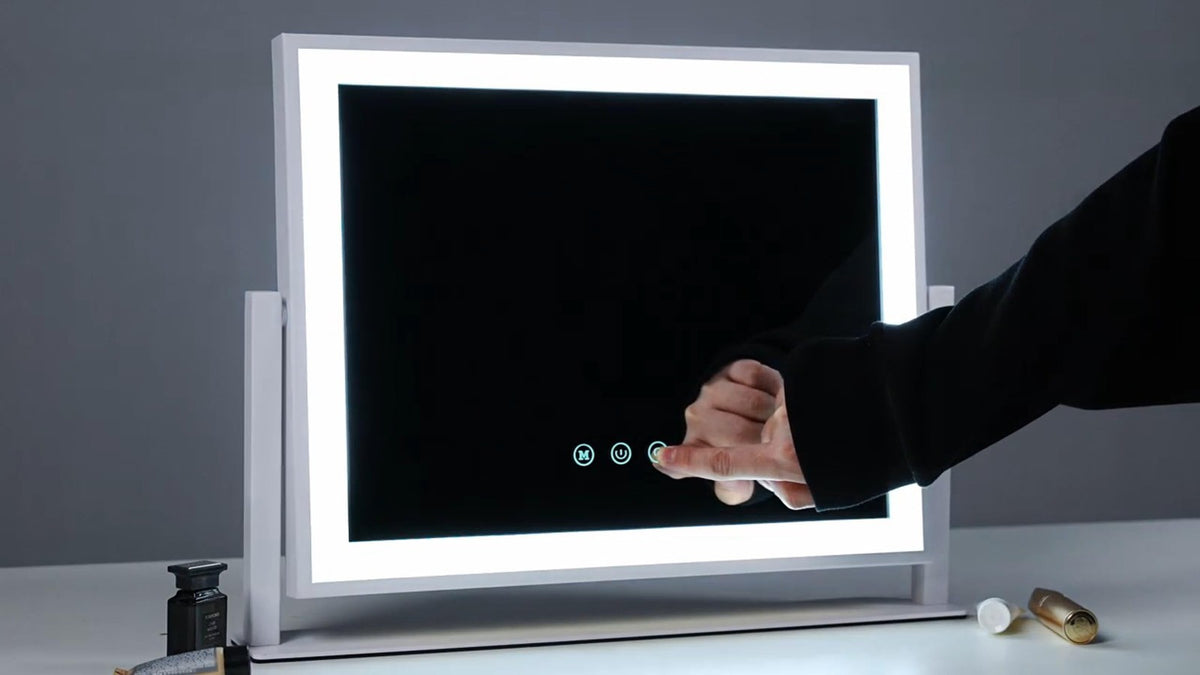 Lighted Makeup Mirror 17.3x13 with 120 LED Lights, 10X Magnification & 3 Color Modes