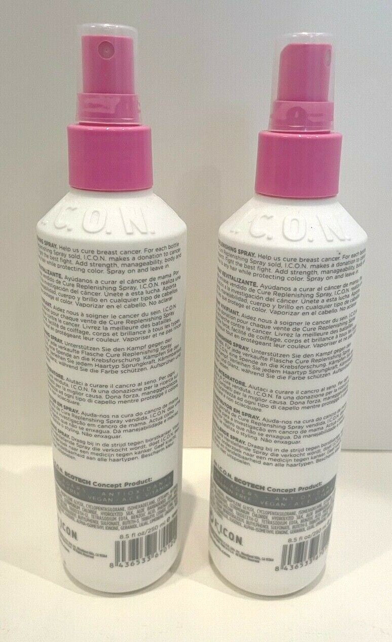 I.C.O.N. Cure Replenishing Hair Spray Pack of 2 - Moisturizing & Strengthening