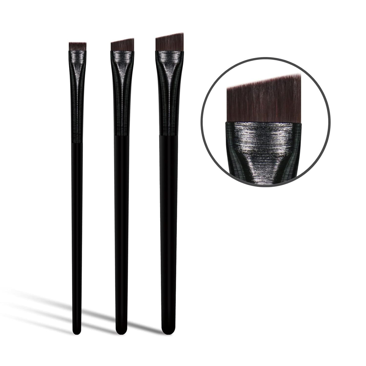 Eyebrow & Eyeliner Brush Set – Ultra-Thin Angled & Flat Makeup Brushes