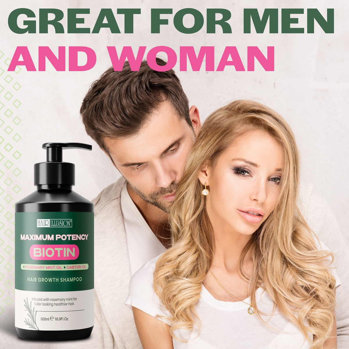 Hair Growth Shampoo with Biotin, Rosemary & Castor Oil