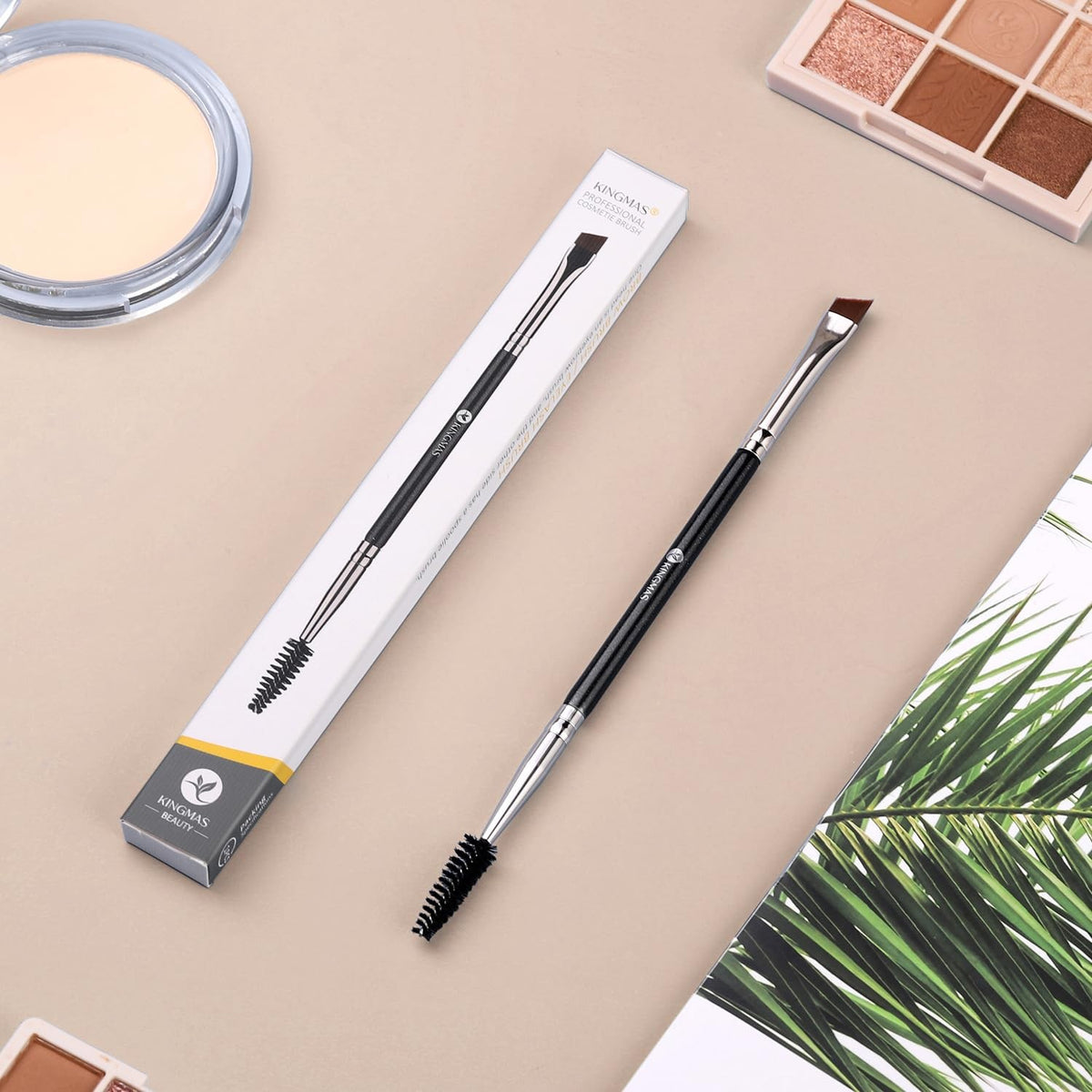 Double-Ended Eyebrow Brush for Precise Makeup Application