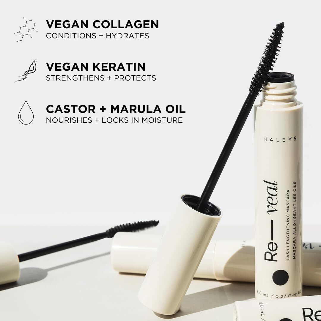 2-Pack Lengthening Black Mascara with Curved Wand - Lash Enhancer