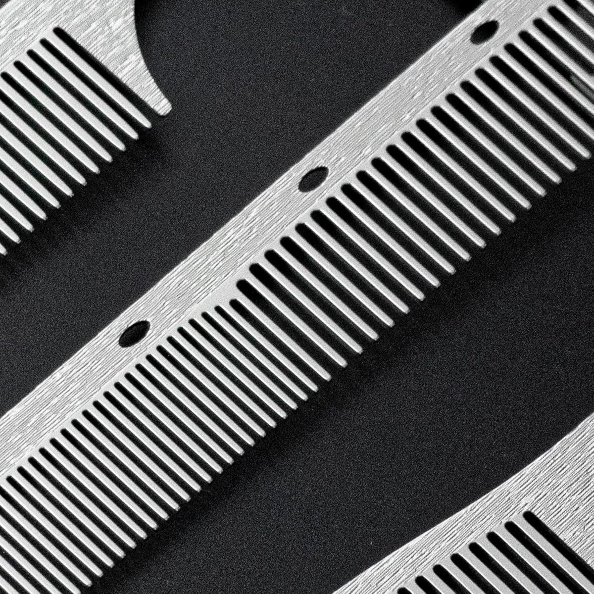 Professional Stainless Steel Fine Tooth Comb Set - Anti-Static, Heat Resistant, Durable Hair Combs for Men & Women