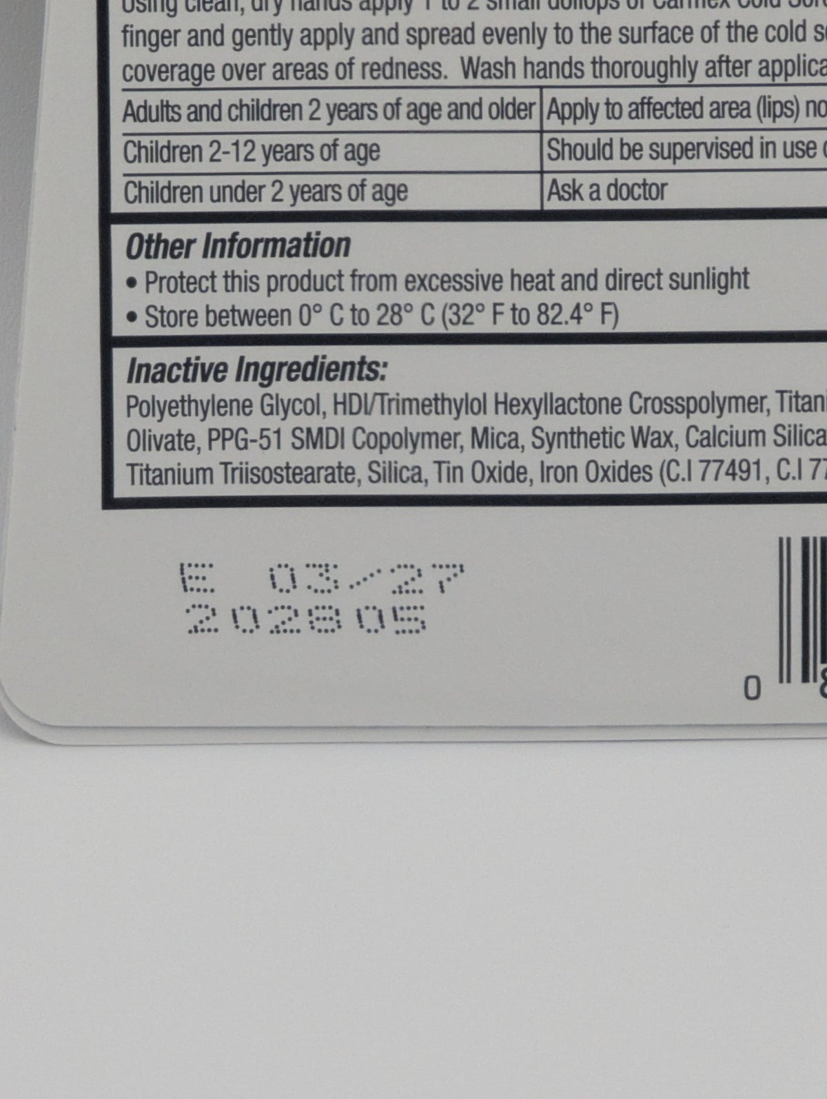 Carmex Cold Sore Treatment 3-in-1 Multi-Symptom Balm - 0.07 Oz