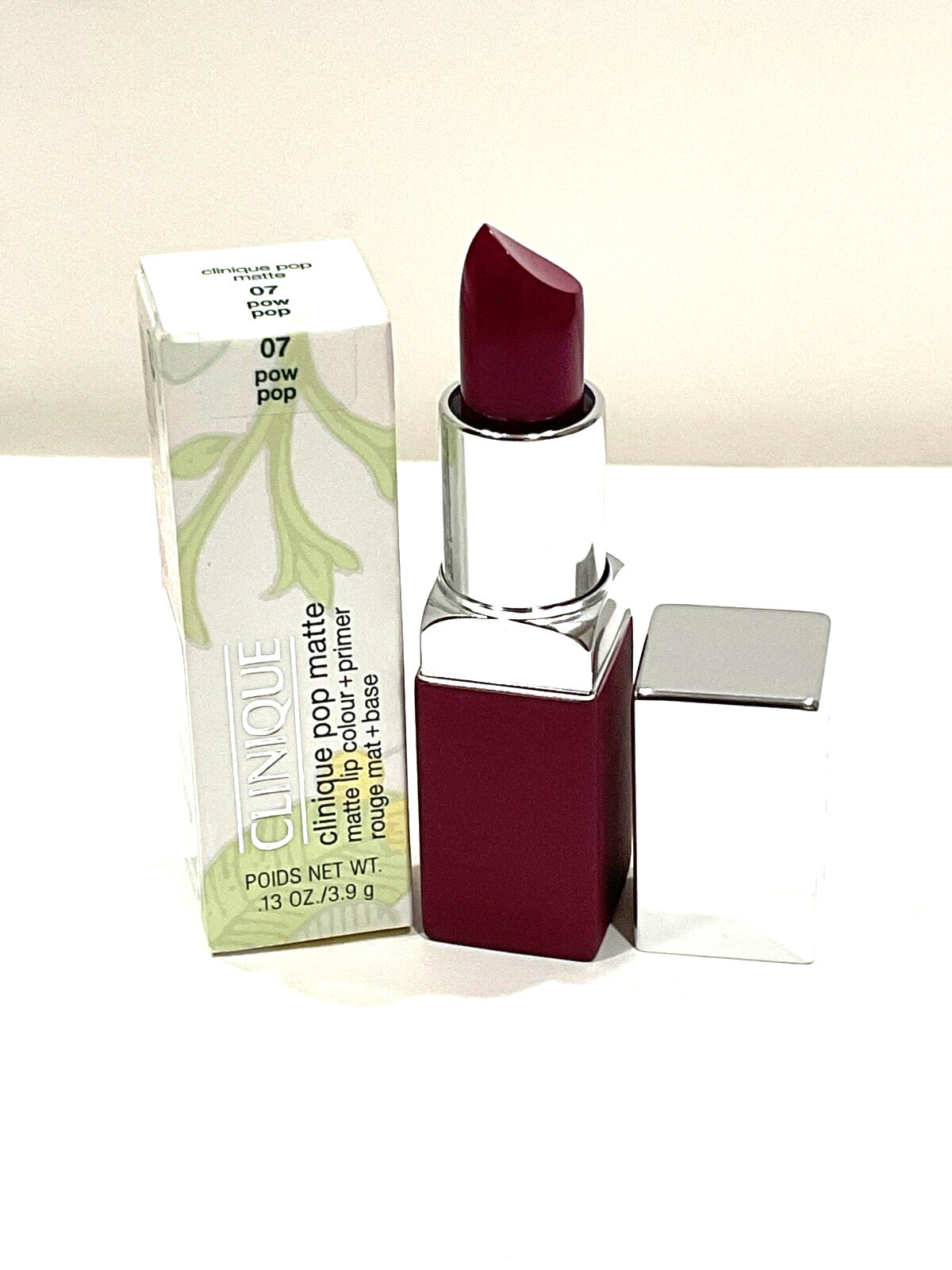 Clinique Lip Color Primer & Matte Lipstick in 07 Pow Pop 0.2oz