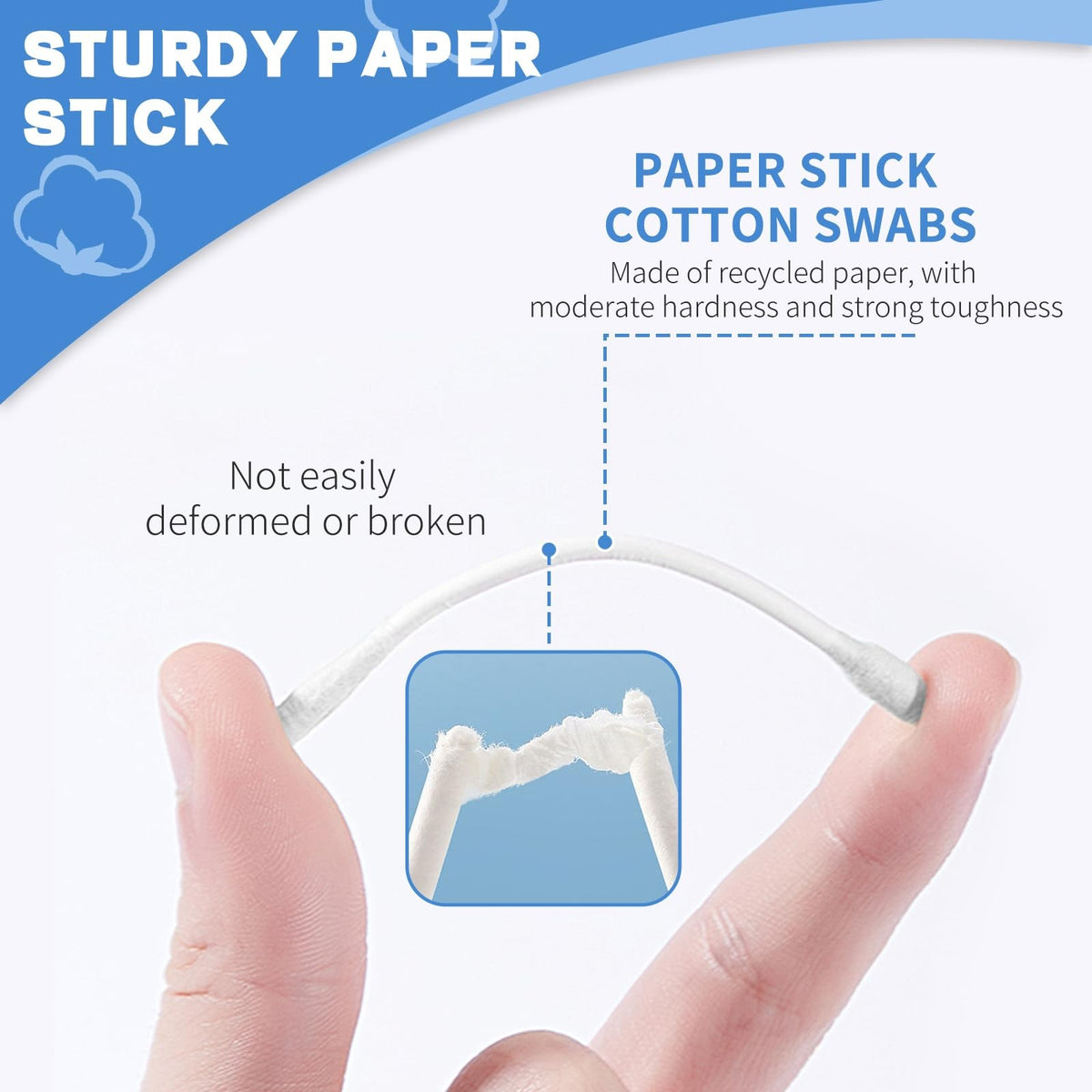 Double Pointed Cotton Swabs for Makeup and Precision Cleaning - 800 Pieces