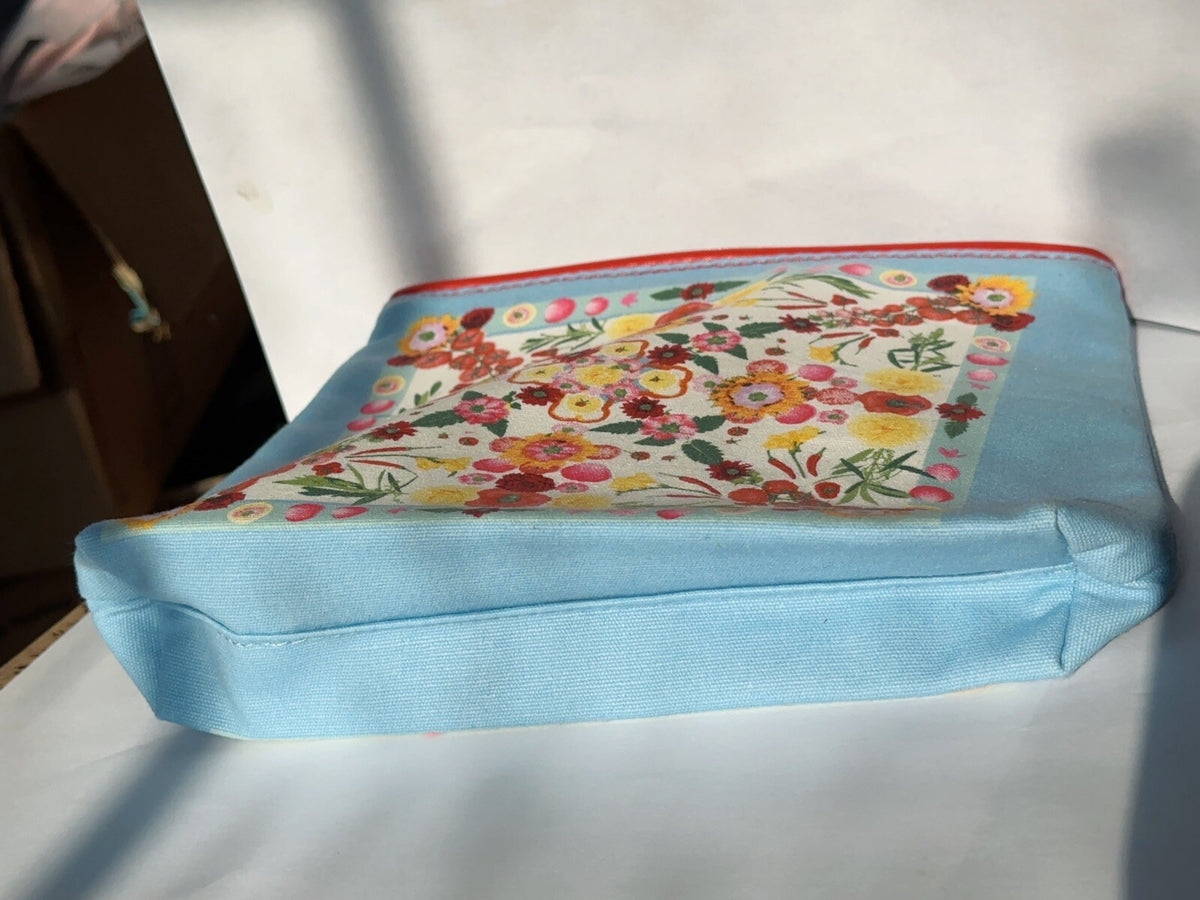 Estée Lauder Light Blue Flower Cosmetic Bag Travel Makeup Pouch