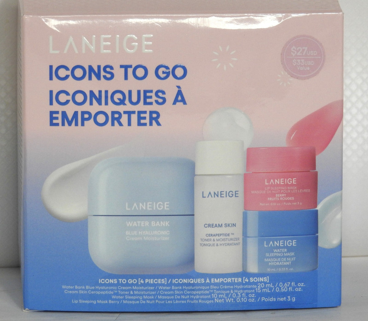 Laneige Icons To Go 4-Piece Skincare Set