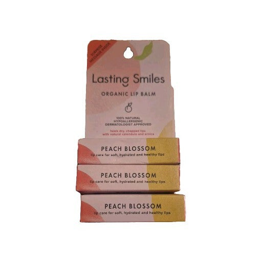 Organic Peach Blossom Lip Balm Set - Hydrating & Lasting Moisture