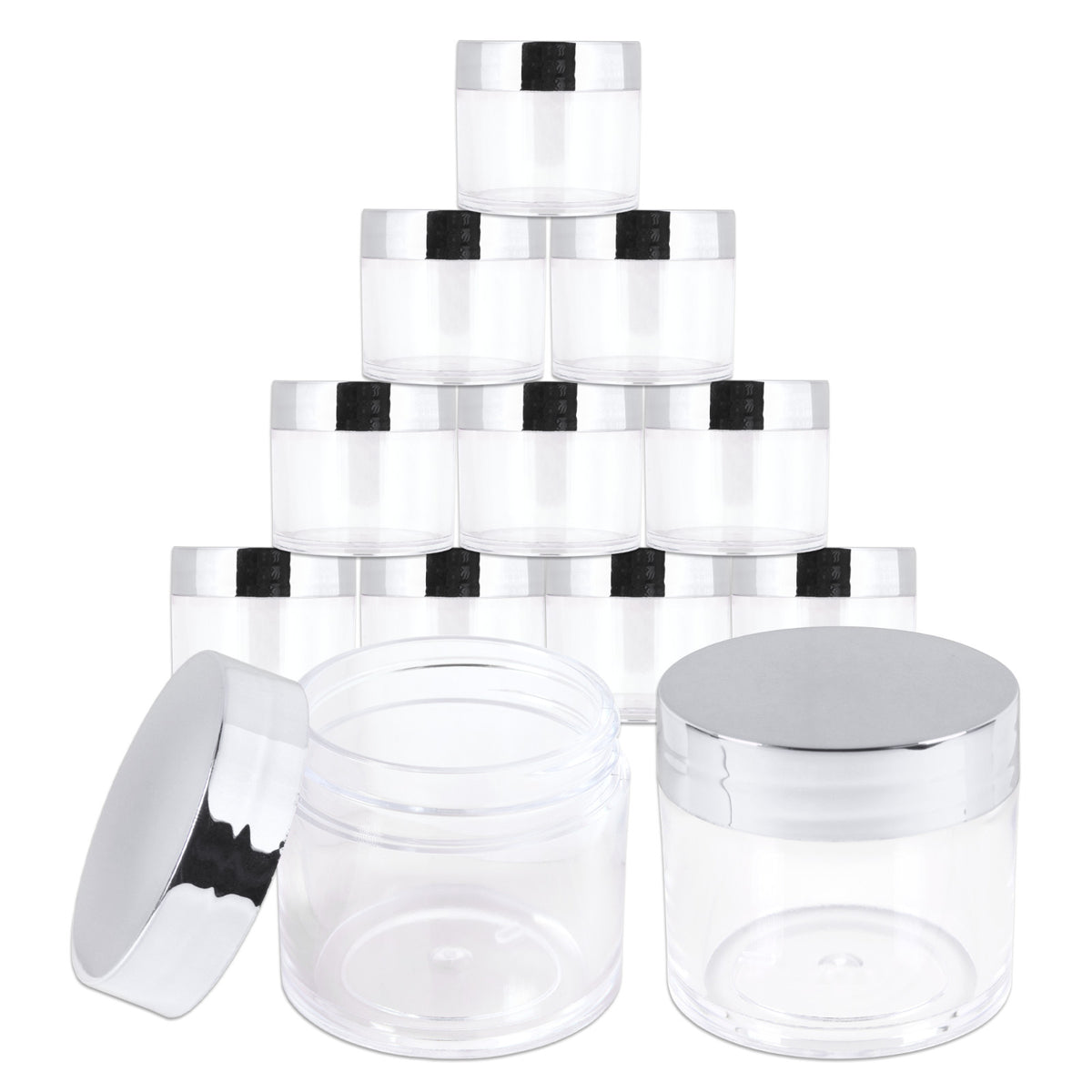 12 Pcs 30g Acrylic Sample Jars BPA Free for Cosmetics, Food & Art Storage