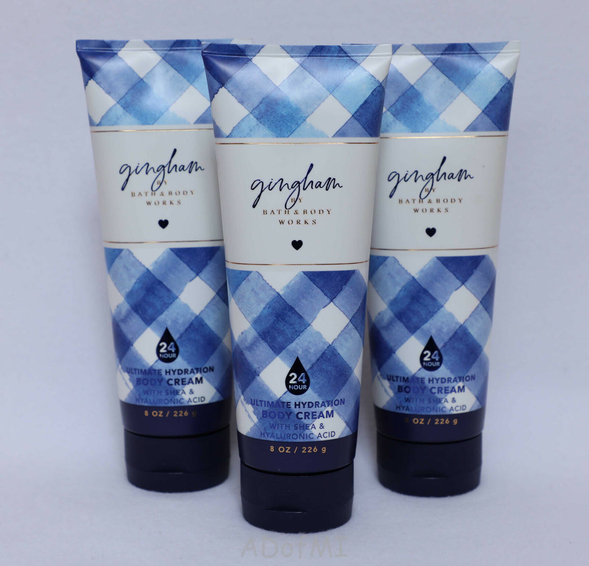 Gingham Ultimate Hydration Body Cream Set of 3, 8 fl oz