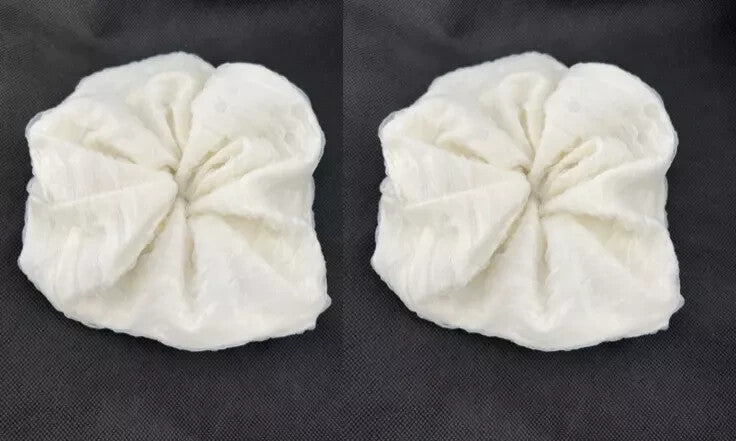 Elastic Hair Band Ties Ponytail holders Fluffy Scrunchies OFF-WHITE