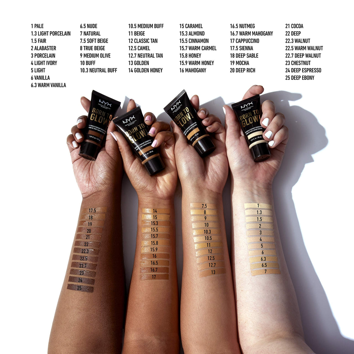 Radiant Foundation Medium Coverage - Natural Glow, Buildable Liquid Makeup