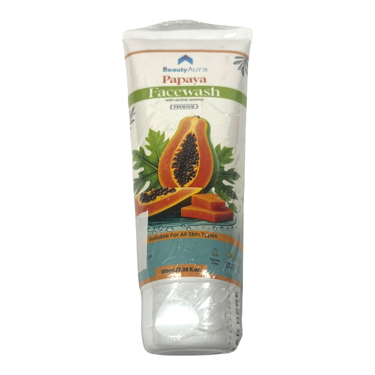 Papaya Facewash with Active Aroma - 3.38 fl oz Natural Facial Cleanser