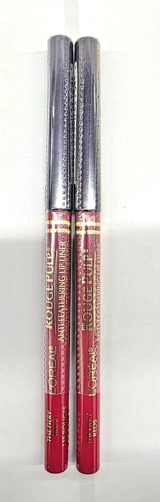 L'Oréal Rouge Pulp Lip Liner Set - Anti-Feathering Fiery Reds 2 Pack