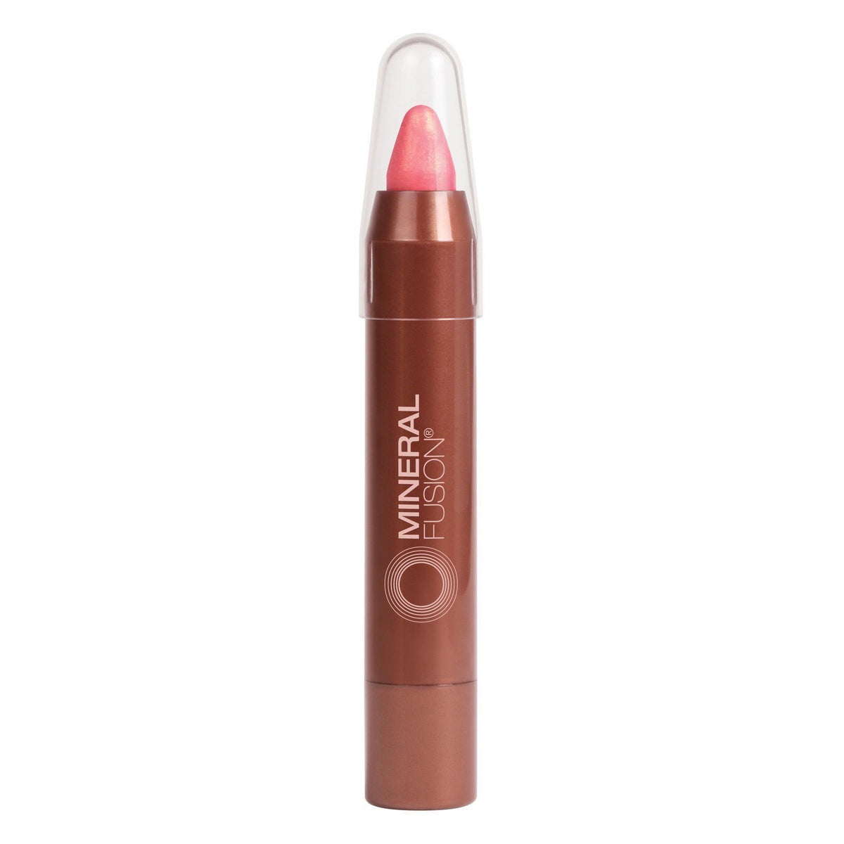 Mineral Fusion Sheer Moisture Lip Tint Shimmer Coral Pink Lipstick