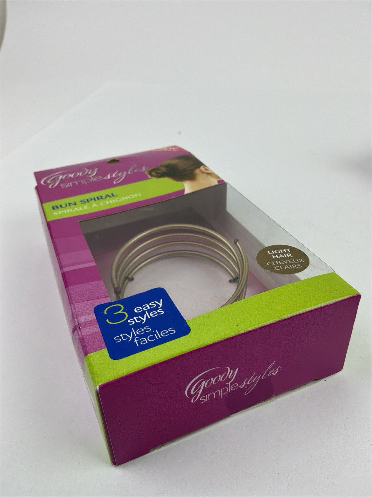 2 Pack Goody Simple Styles Bun Spiral Light Hair