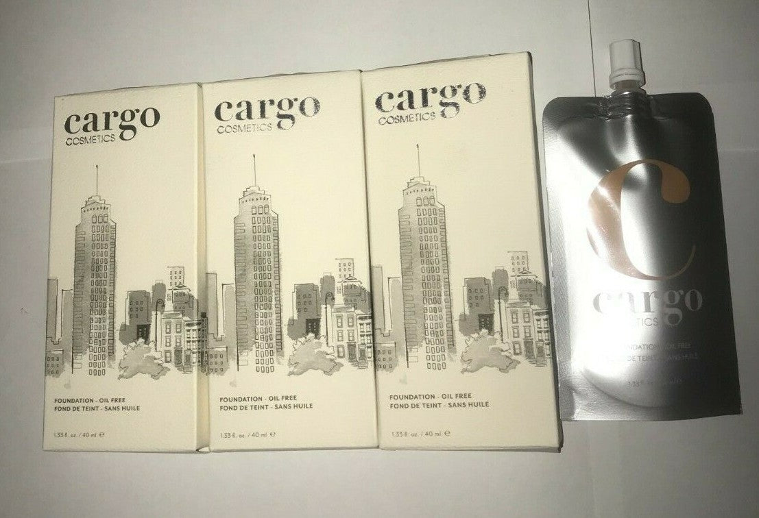 Cargo Oil-Free Foundation F-60 Set of 3 - Face Makeup for Flawless Skin