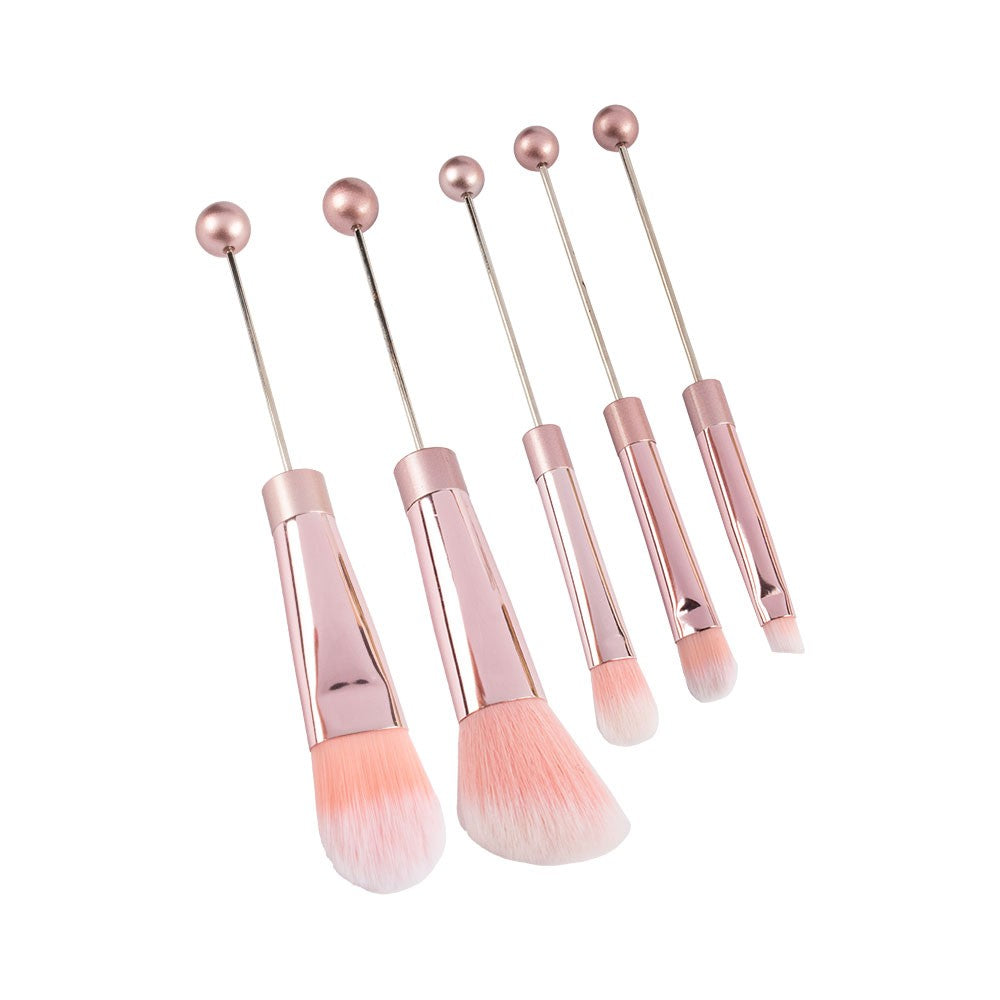 DIY Beadable Makeup Brush Set 5PCS - Multi-Functional Contour, Eye, Lip Brushes