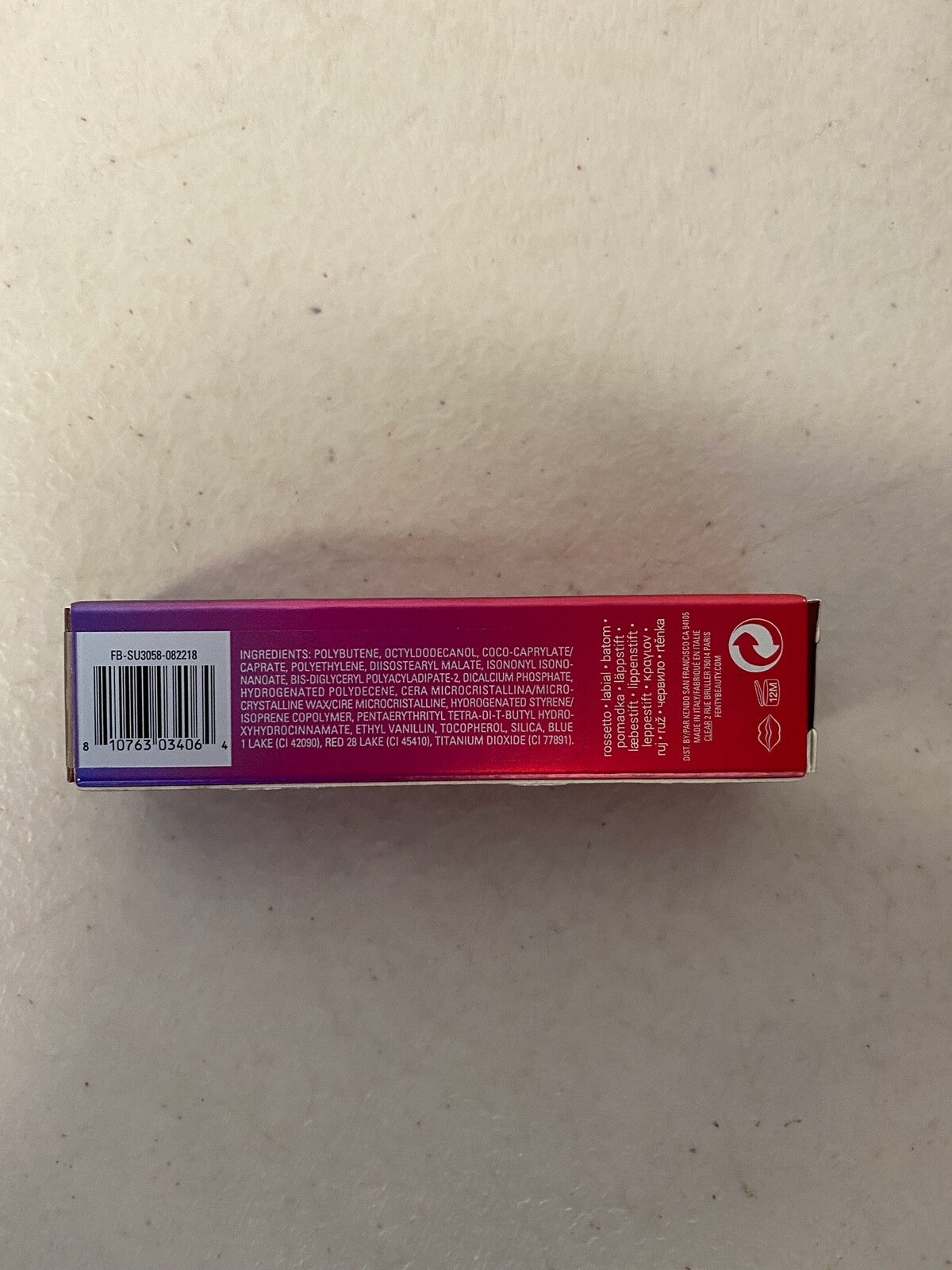 Fenty Beauty Poutsicle Juicy Satin Lipstick Purpsicle - Full Size 3g
