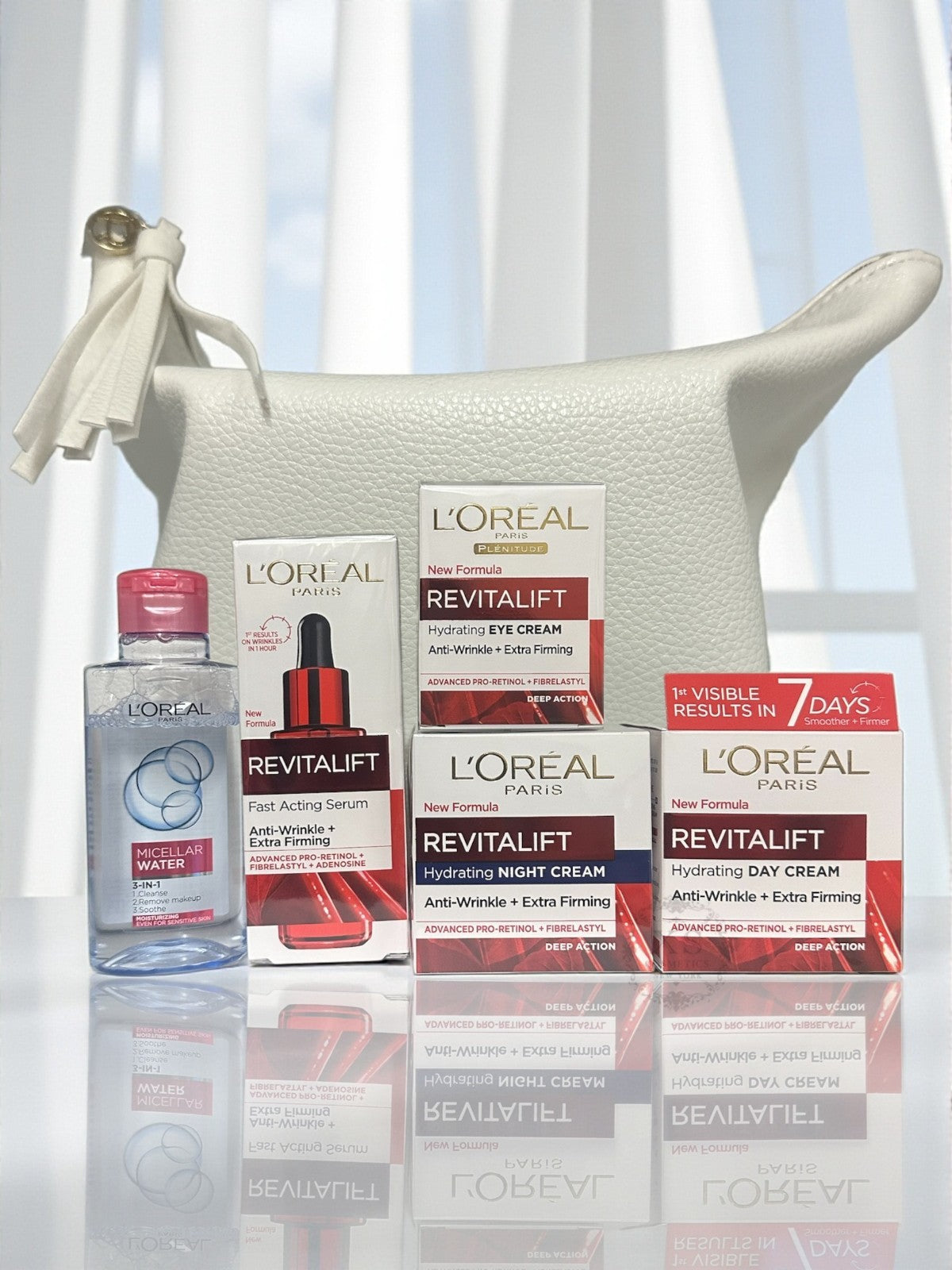 Revitalift Anti-Wrinkle & Firming Skincare Routine 5 Pieces with Pouch