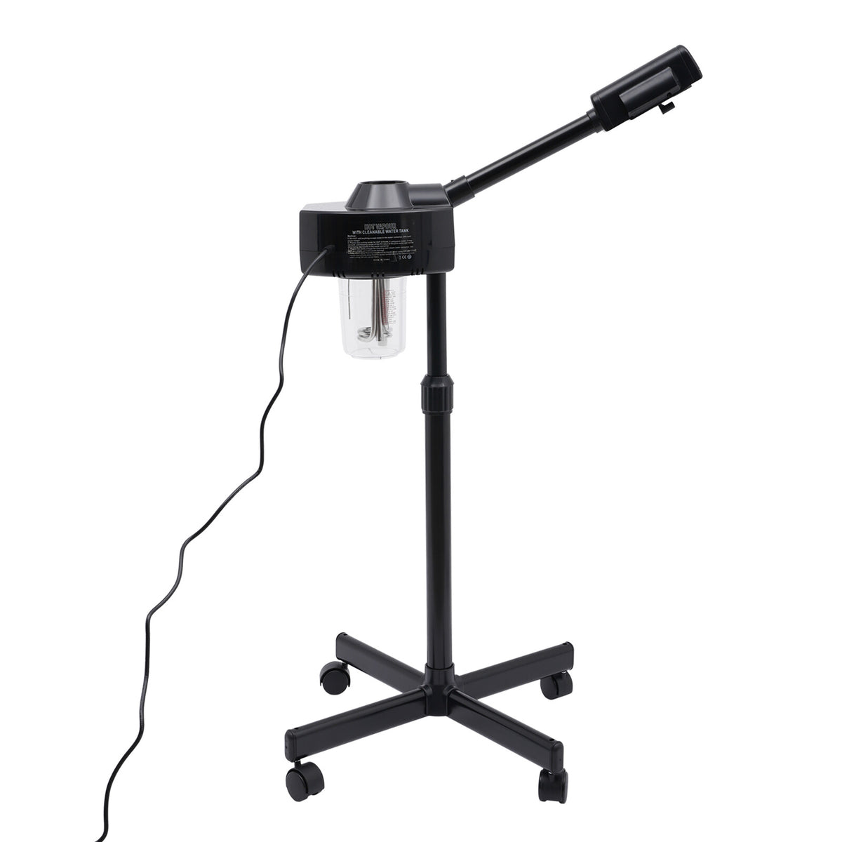Professional Facial Steamer with Adjustable Head and Wheels 110V