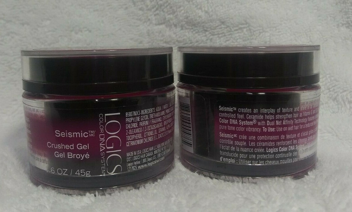 LOGICS Color DNA Crushed Gel Hair Styling - 1.6 oz (2 Pack)