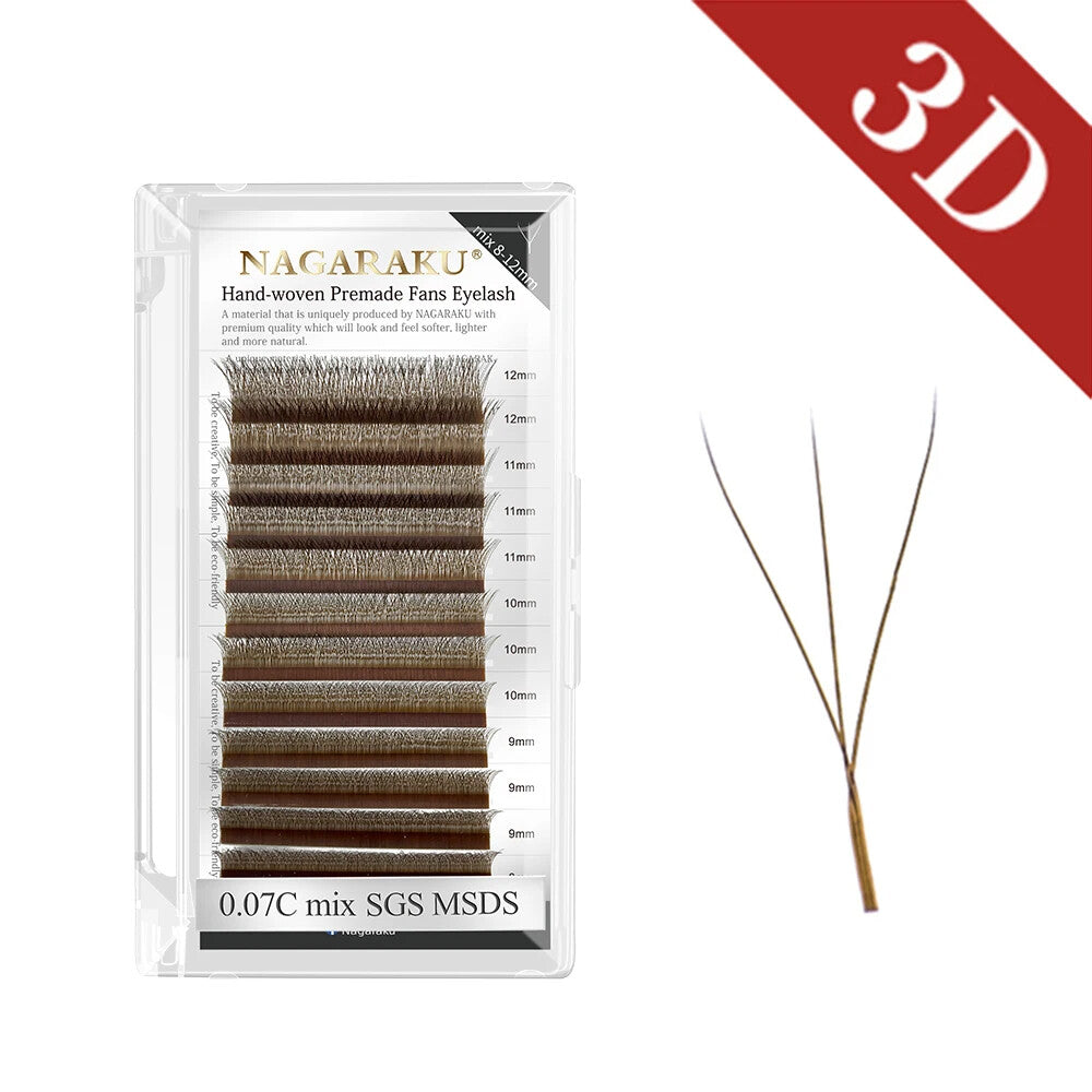 Automatic W Shape 3D-6D Premade Eyelash Extensions for Natural Full Volume