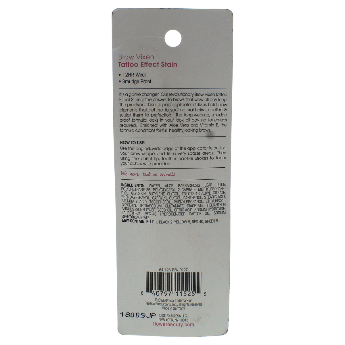 Long-Wear Brow Stain - Soft Brown Eyebrow Tint with Aloe & Vitamin E