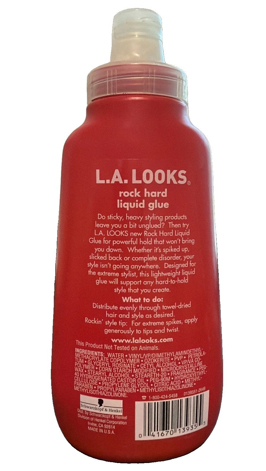 L.A. LOOKS Rock Hard Liquid Glue XX-Treme Hold 11 oz